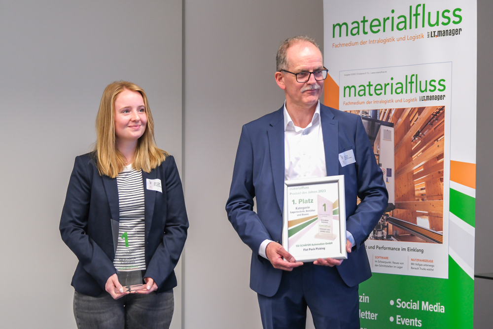 Annika Nolte und Elmar Stöve (SSI Schäfer Automation GmbH)