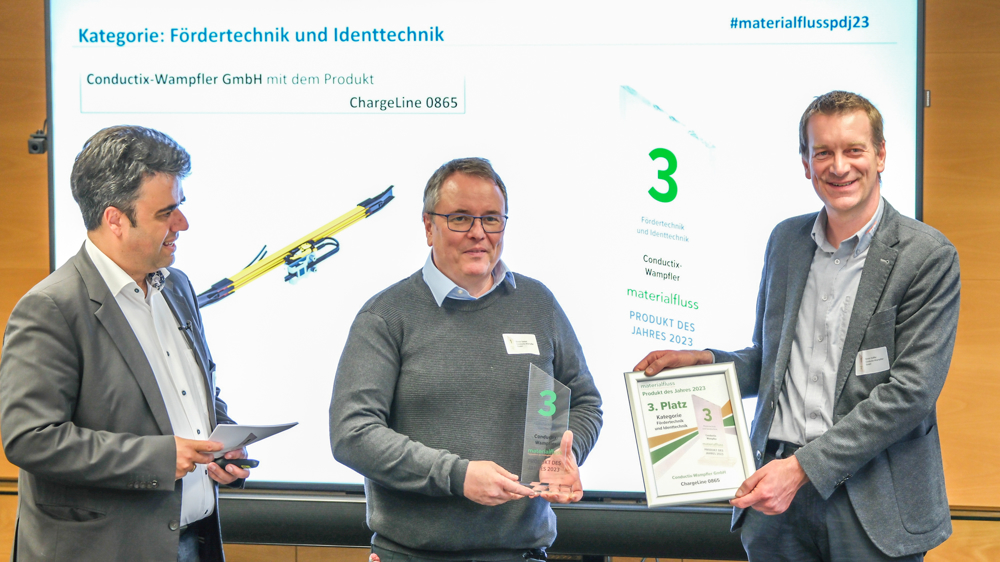Simon Dülffer und Dieter Seidl (Conductix-Wampfler GmbH)