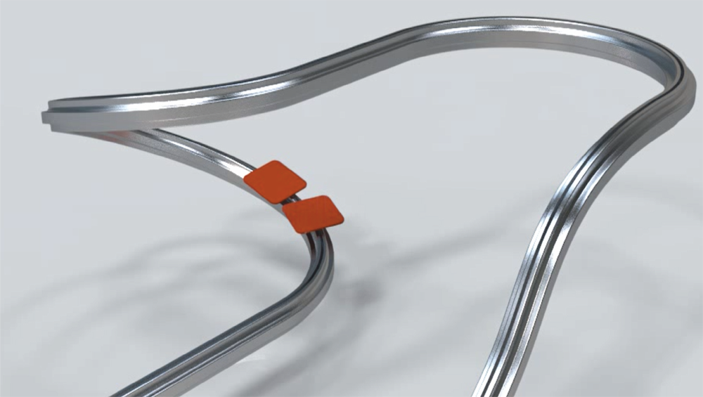 Die 3D-Kette vom jungen deutschen Start-up ff Fördersysteme