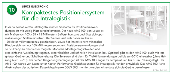 LEUZE ELECTRONIC | Kompaktestes Positioniersystem für die Intralogistik LEUZE ELECTRONIC | Kompaktestes Positioniersystem für die Intralogistik