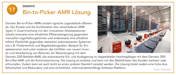 17 Dematic | Bin-to-Picker AMR Lösung 17 Dematic | Bin-to-Picker AMR Lösung