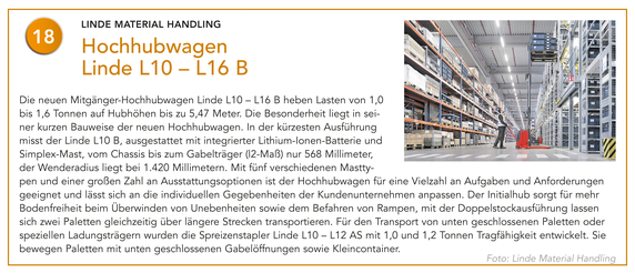 18 Linde Material Handling | Hochhubwagen Linde L10 – L16 B 18 Linde Material Handling | Hochhubwagen Linde L10 – L16 B