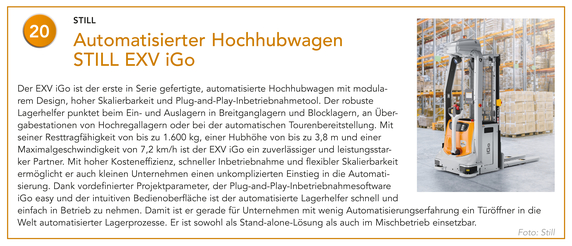 20 STILL | Automatisierter Hochhubwagen STILL EXV iGo 20 STILL | Automatisierter Hochhubwagen STILL EXV iGo