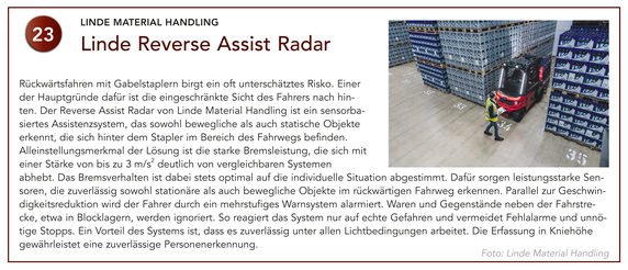 23 Linde Material Handling | Linde Reverse Assist Radar 23 Linde Material Handling | Linde Reverse Assist Radar