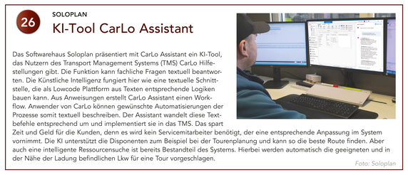 26 Soloplan | KI-Tool CarLo-Assistant 26 Soloplan | KI-Tool CarLo-Assistant