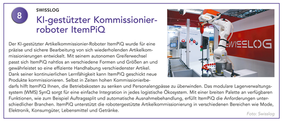 8 Swisslog | KI-gestützter Kommissionierroboter ItemPiQ 8 Swisslog | KI-gestützter Kommissionierroboter ItemPiQ