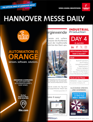 HANNOVER MESSE DAILY E-Paper on Day 4 HANNOVER MESSE DAILY E-Paper on Day 4