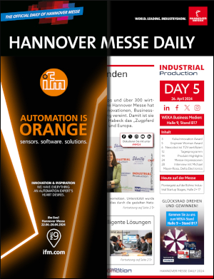 HANNOVER MESSE DAILY E-Paper on Day 5 HANNOVER MESSE DAILY E-Paper on Day 5